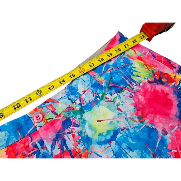 HRESKI Golf Shorts Mens 44 Colorful Splatter Loud Print Tech Performance Flex - Picture 6 of 14